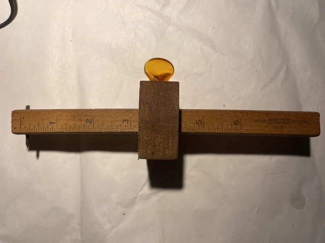 Vintage Stanley No-61 Wood Scribe Marking Gauge Dovetail Mortise Measuring Tool