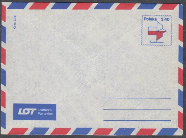 POLOGNE 1980 Ck#065 Enveloppe neuve. Couple Avion.  numéro: (1979) 200 000