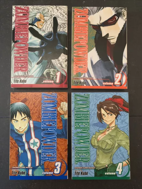 ZOMBIE POWDER Manga Complete Set Vol. 1-4 English 1st Printing OOP Exc Cond.