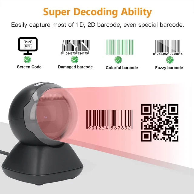 Scanner codici a barre desktop USB cablato scanner codici QR per cassa supermercato Pa GFL
