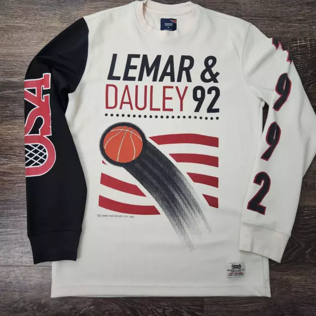 LEMAR and DAULEY 1992 Sport Vintage Sweatshirt Basketball USA Pullover Mens Sz M