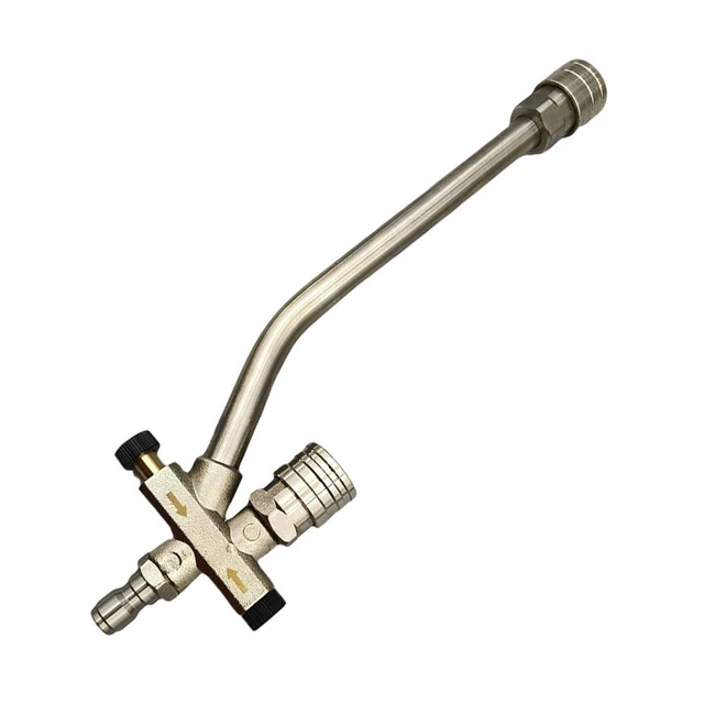 DUAL VALVE FOAM Cannon Dual Spray Gun Stainless Steel Foam Generator