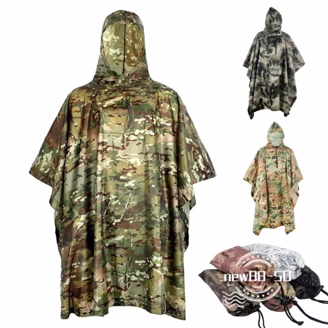 Multifunctional Outdoor Tactical Raincoat Portable for Outdoor Hiking Tourism