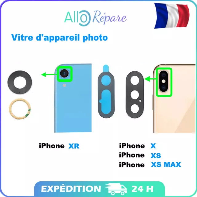 VITRE Lentille arrière caméra iPhone XR X XS MAX appareil photo Lens verre