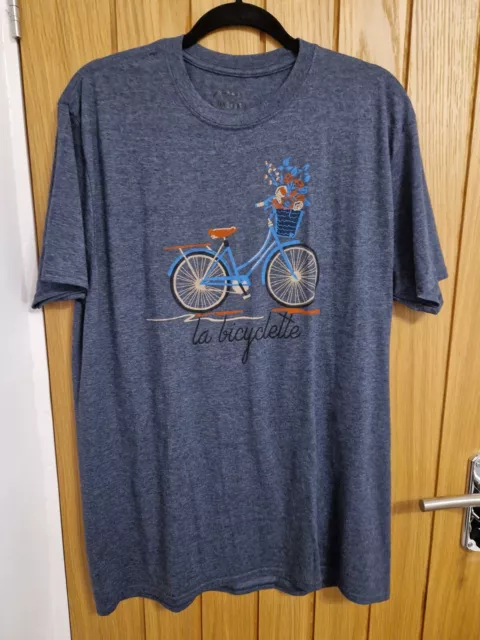 USED JOANIE LA Bicyclette Bicycle T-Shirt Top Size XL Navy Blue Tee Womens  £10.00 - PicClick UK