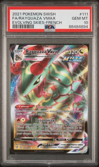 Pokemon Epee & Shield Celestial Evolutions 111 Rayquaza Vmax Fr Psa 10