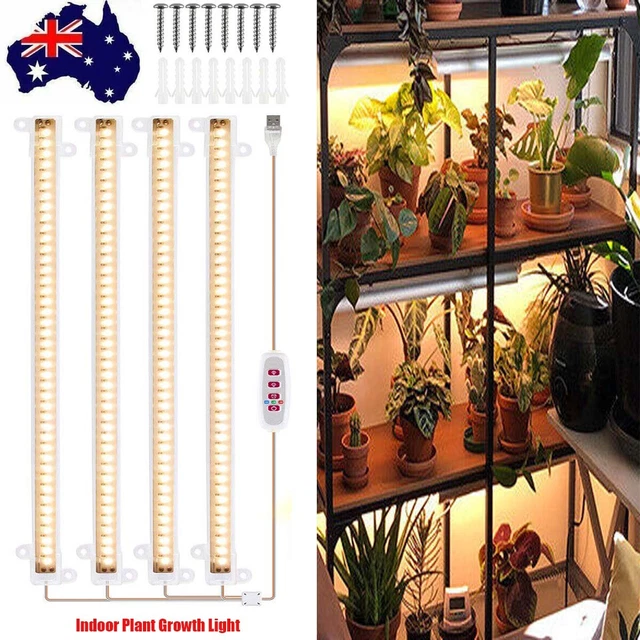 LED GROW LIGHTS Tube Strip 1-4Bar Full Spectrum Plant Lamp For Indoor ...