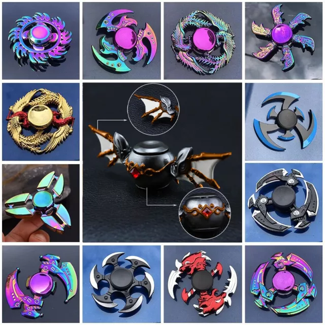 Rainbow Heavy Metal Tri-wing Fidget Spinner EDC Focus Finger ADHD AU SHOP