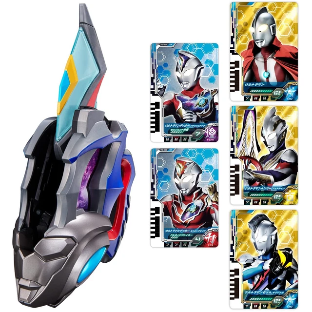 Bandai Ultraman Decker DX Ultra Deep Flasher Early 3 Gold Ultra Dimension Cards