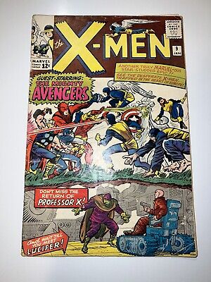 X-Men 9 1965 1st Crossover with Avengers and Lucifer Complete Marvel Girl Pinup