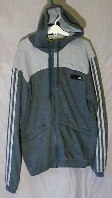 Grey Hooded Jacket Hoodie Age 13-14 Years Adidas