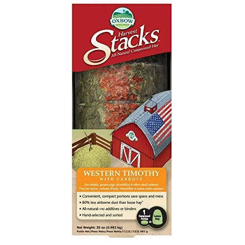 Oxbow Animal Health Harvest Hay Stacks - Western Timothy Hay with Carrots New