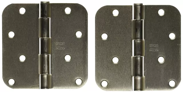 Stanley National Hardware V8034 4" Door Hinge Satin Nickel 2 pack
