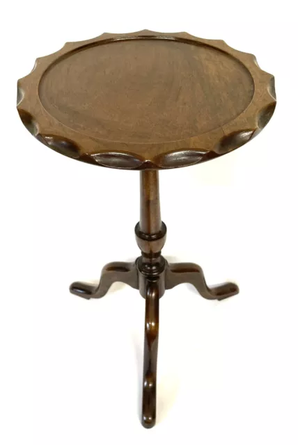 Antique Style Solid Oak Occasional Wine Occasional Tripod Table / Lamp Stand b6