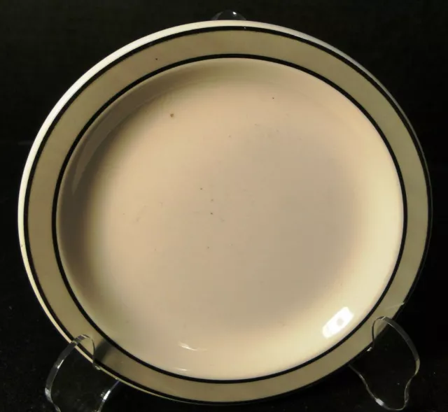 Buffalo China Restaurant Ware Bread Plate 6 1/2" Gray Band Excellent