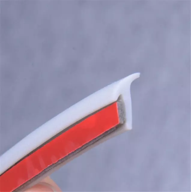 T-Type Seal Strip 10M Slanted Fit For Car Bumper Lip Headlight Side Skirt Fender