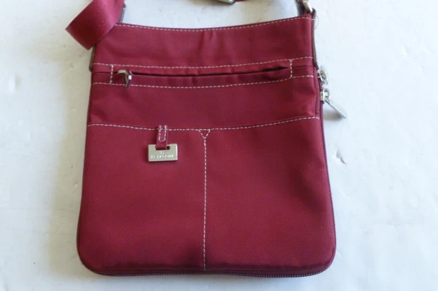 Hexagona Authentique Petit Sac Bandouliere Toile Rouge  Beg