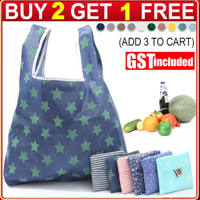 Nylon Reusable Foldable Recycle Grocery Shopping Carry Bags Tote Handbags Eco