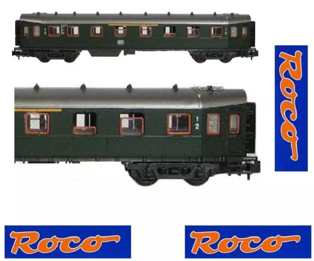 ROCO 2258S CARROZZA PULLMAN di 1a e 2a CLASSE 4 ASSI EPOCA IIIa ARREDATA SCALA-N