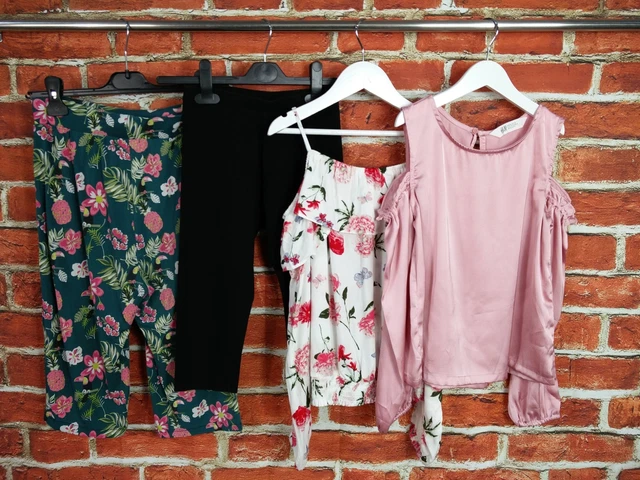 Girls Bundle Age 11-12 Years Next Zara H&M Cropped Trousers Lerggings Top 152Cm