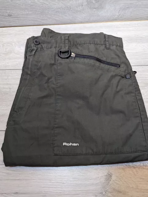 Rohan Trousers Mens W42 L32 Green Outdoor Hiking Walking Airlight Travel Bags