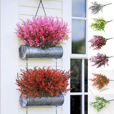 Lavanda artificial brezo bodas flores flores exterior decoración del hogar 82 Reino Unido