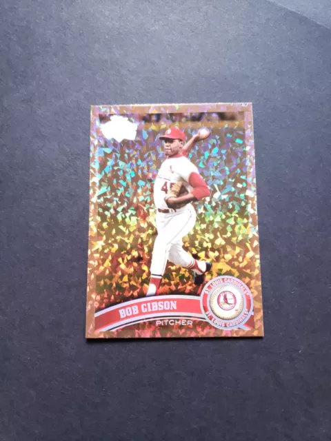 2011 Topps Series Baseball Cognac Diamond Anniversary Bob Gibson #645 2