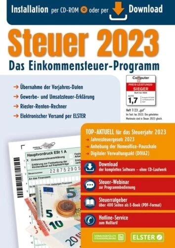 ALDI STEUER CD 2023 Steuersoftware für Steuererklärung 2023 NEU OVP EUR