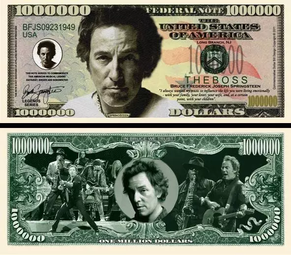 Bruce Springsteen - Billet De Collection 1 Million Dollar Usa ! The Boss