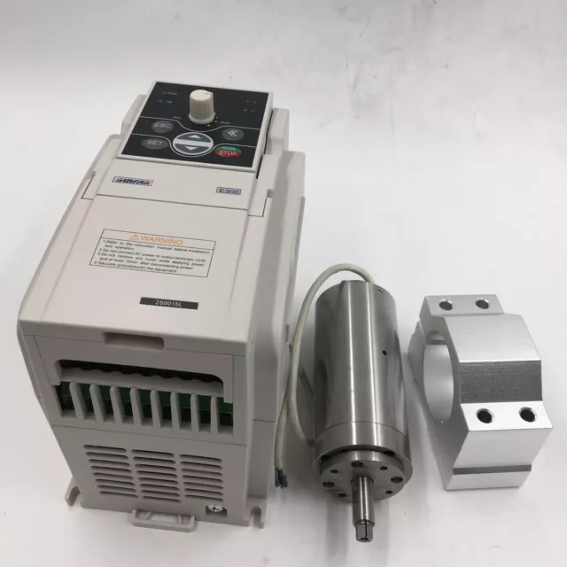 High Speed Spindle Motor 95W Natural Cooled Ac36V 60000Rpm +Vfd Inverter+Bracket