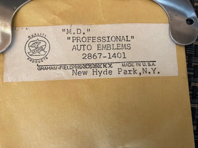 AAA American Automobile Association license plate attachment PHYSICIAN & envelop 5