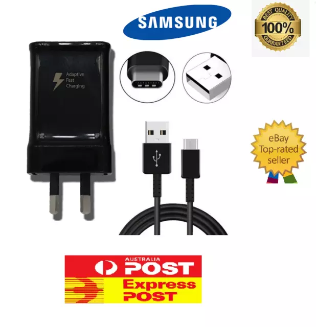 Original Samsung Fast Charger AC Wall Adapter USB C Type-C S8/S9/S10/Note 8/9/10