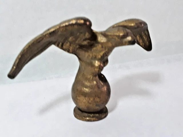 Vintage Brass American Eagle Flag Pole Topper Finial