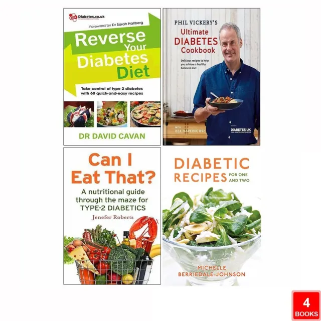 Reverse Your Diabetes Diet, Diabetic Recipes for One and Two 4 Books Set