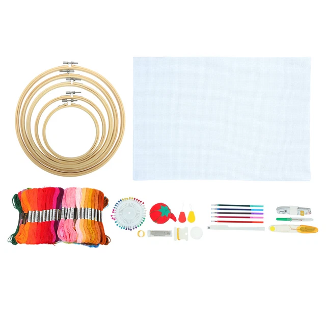 Kits de trabajo con aguja de bordar artesanías punto de cruz hilo niño