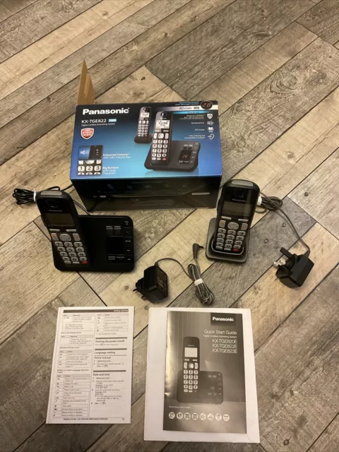 Panasonic KX-TGE822 Twin Digital Cordless Answering System Hardly Used Panasonic KX-TGE822 Twin Digital Cordless Answering System Hardly Used