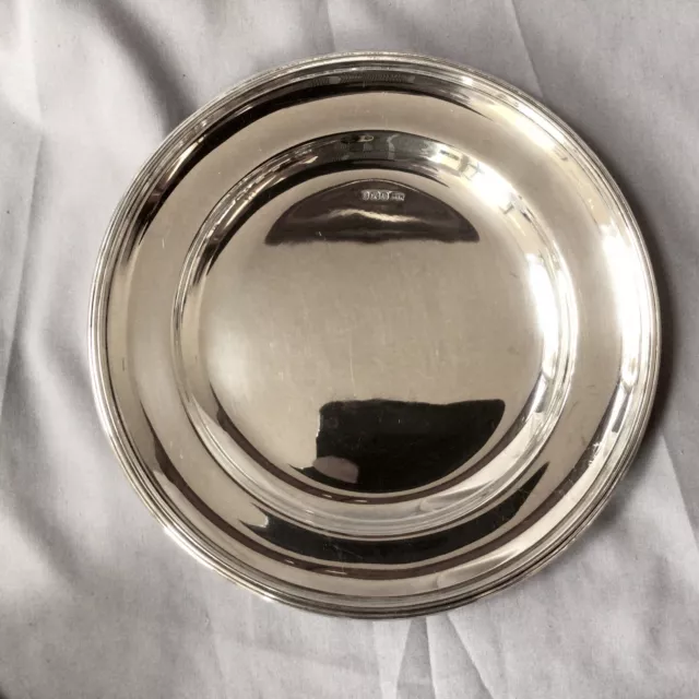 1897 Solid Silver Victoria Era Mappin & Webb Wine Tray 399g. Diameter 20cm (6”)