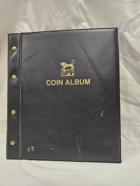 Coin Album with Assorted Australian & Foreign Coins 7 Pages 182 coins