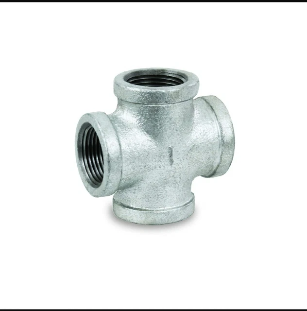 Everflow - GMCR0212 - 2-1/2'' Cross Galvanized Malleable, Free Shipping