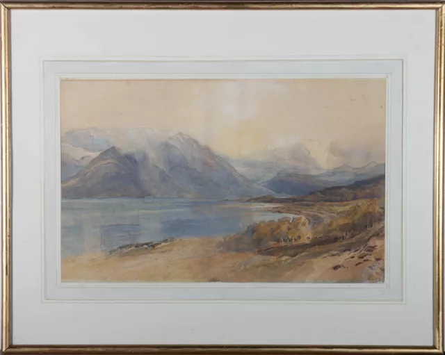 Late 19th Century Watercolour - Mountain Lake