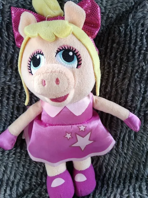Disney Junior Muppet Babies 8” Baby Miss Piggy Plush Stuffed Animal Doll Toy