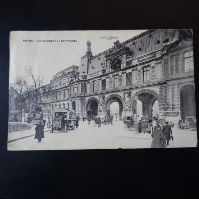 1912 - CPA de PARIS - GUICHETS du CARROUSEL - SEMEUSE N°138 CaD PLANTIN
