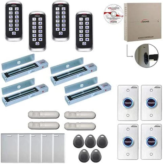FPC-8404 4 Door Professional Network Access Control Outswing Door 600Lbs Maglock