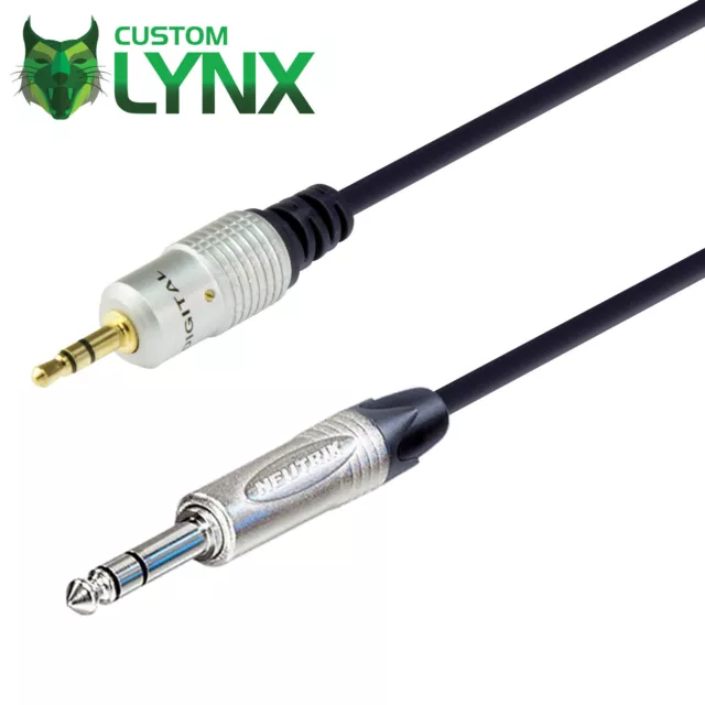 Neutrik 3,5 mm Mini auf 6,35 mm TRS Stereo Klinkenkabel. iPhone/iPad/PC zu Mixer Blei