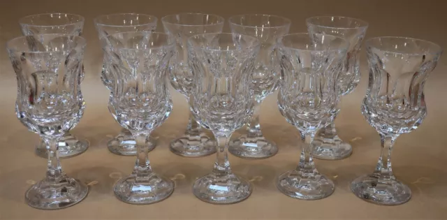 Ten Beautiful Heavy Italian Lead Crystal Red Wine Glasses