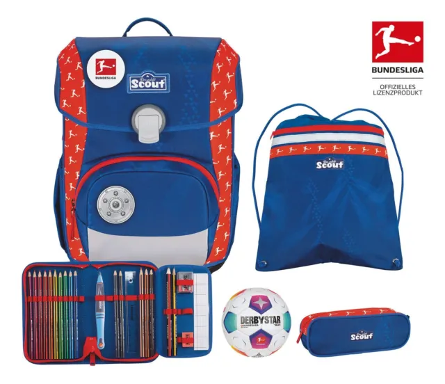 Scout exclusivo Bundesliga Neo juego de 4 piezas mochilas escolares Bundesliga azul