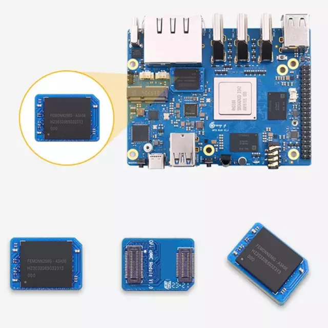 OrangePi 32GB/64GB/256GB Module EMMC for-OPI 5 Plus Board w/ Fast Read Spee W9 3