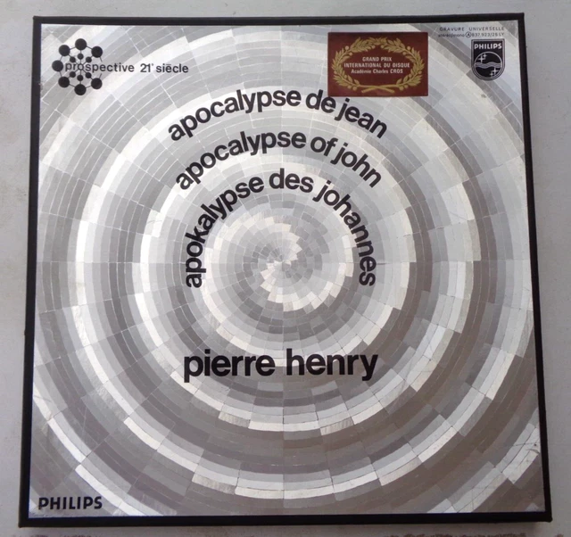 COFFRET ANCIEN APOCALYPSE DE JEAN Pierre Henry 3 Disques Philips