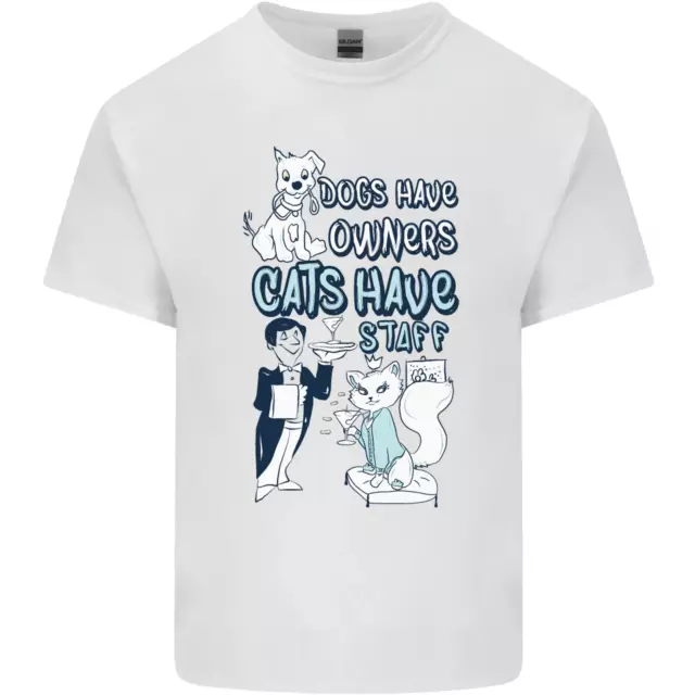 Dogs Have Owners Cats Have Staff Funny Kids T-Shirt Childrens