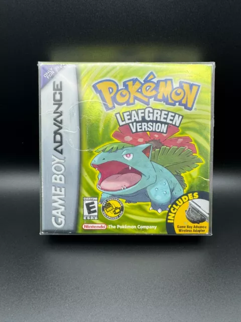 Pokémon Leaf Green (Nintendo Gameboy Advance) GBA CIB Complete w/Adapter!